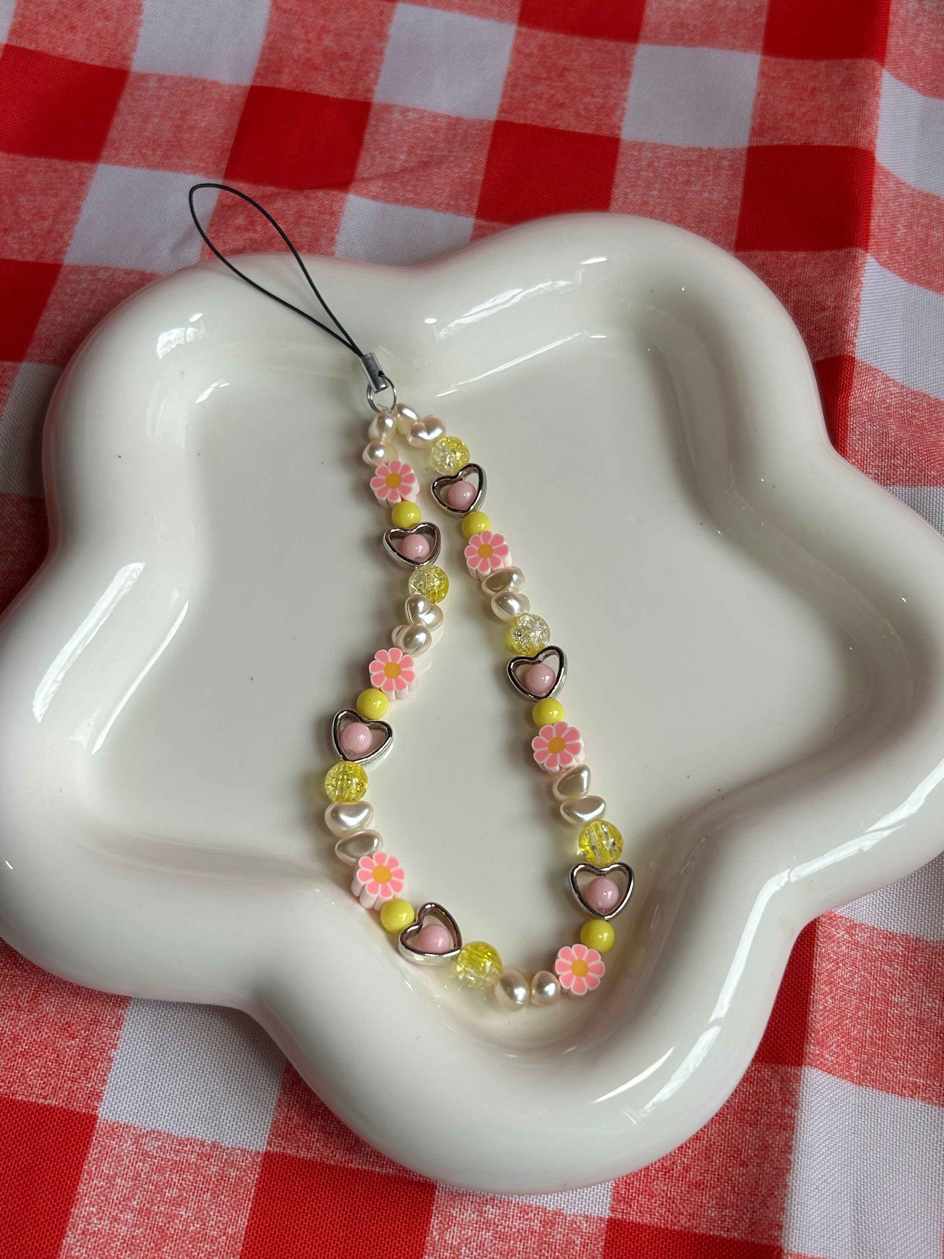 Bijou de téléphone en perles