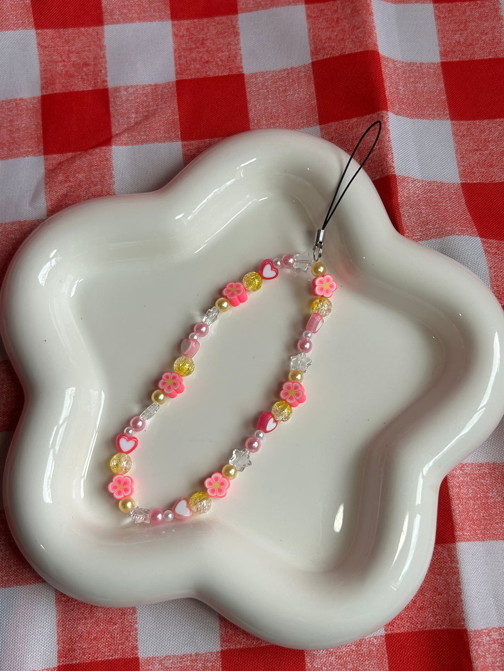 Bijou de téléphone en perles