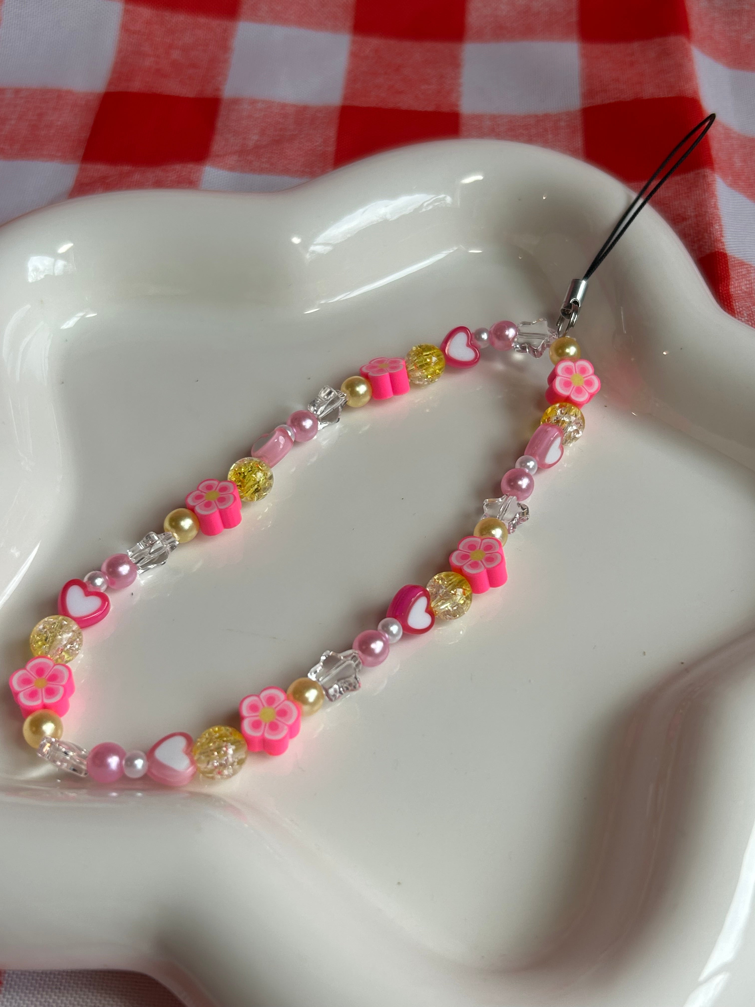 Bijou de téléphone en perles