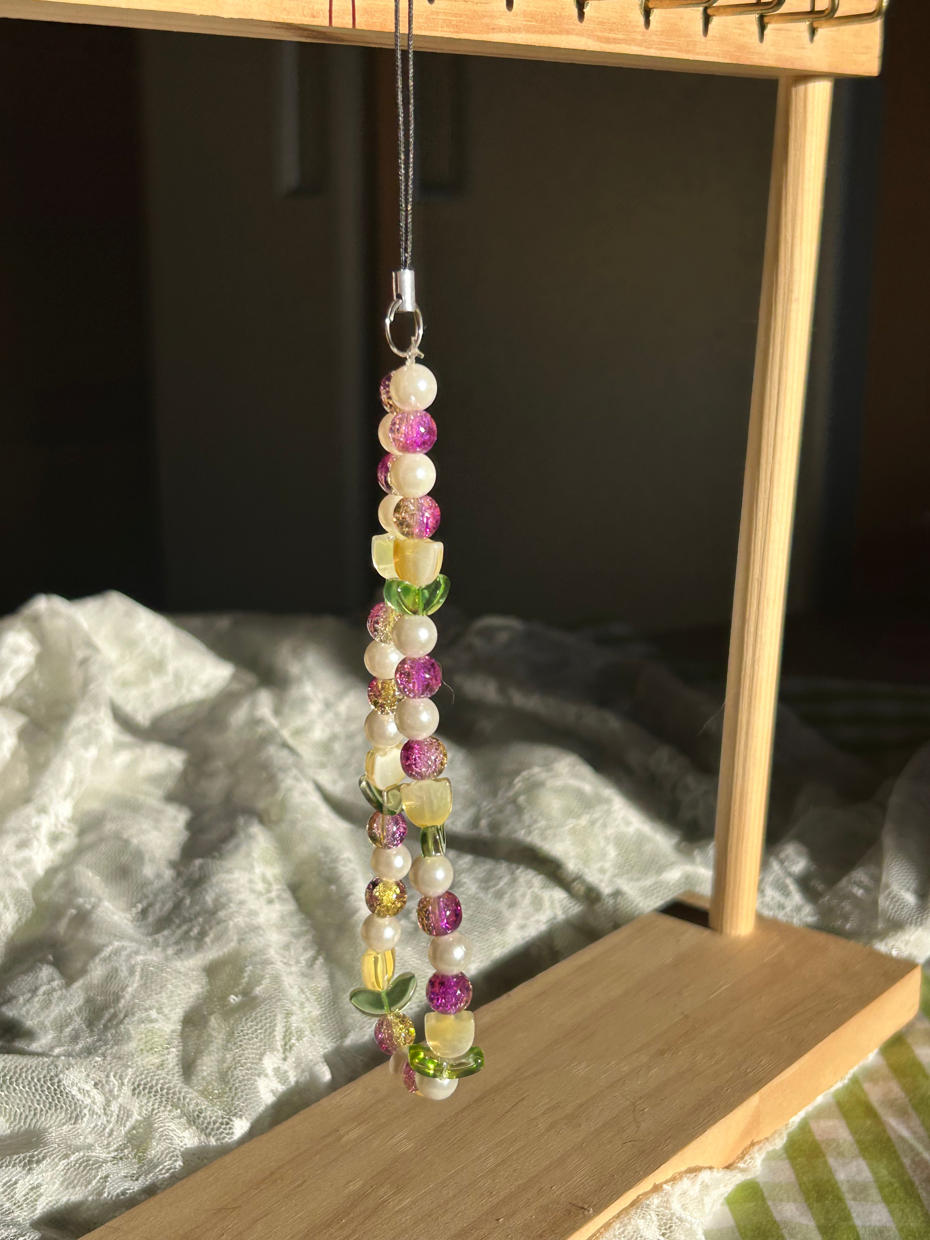 Bijou pour téléphone en perles