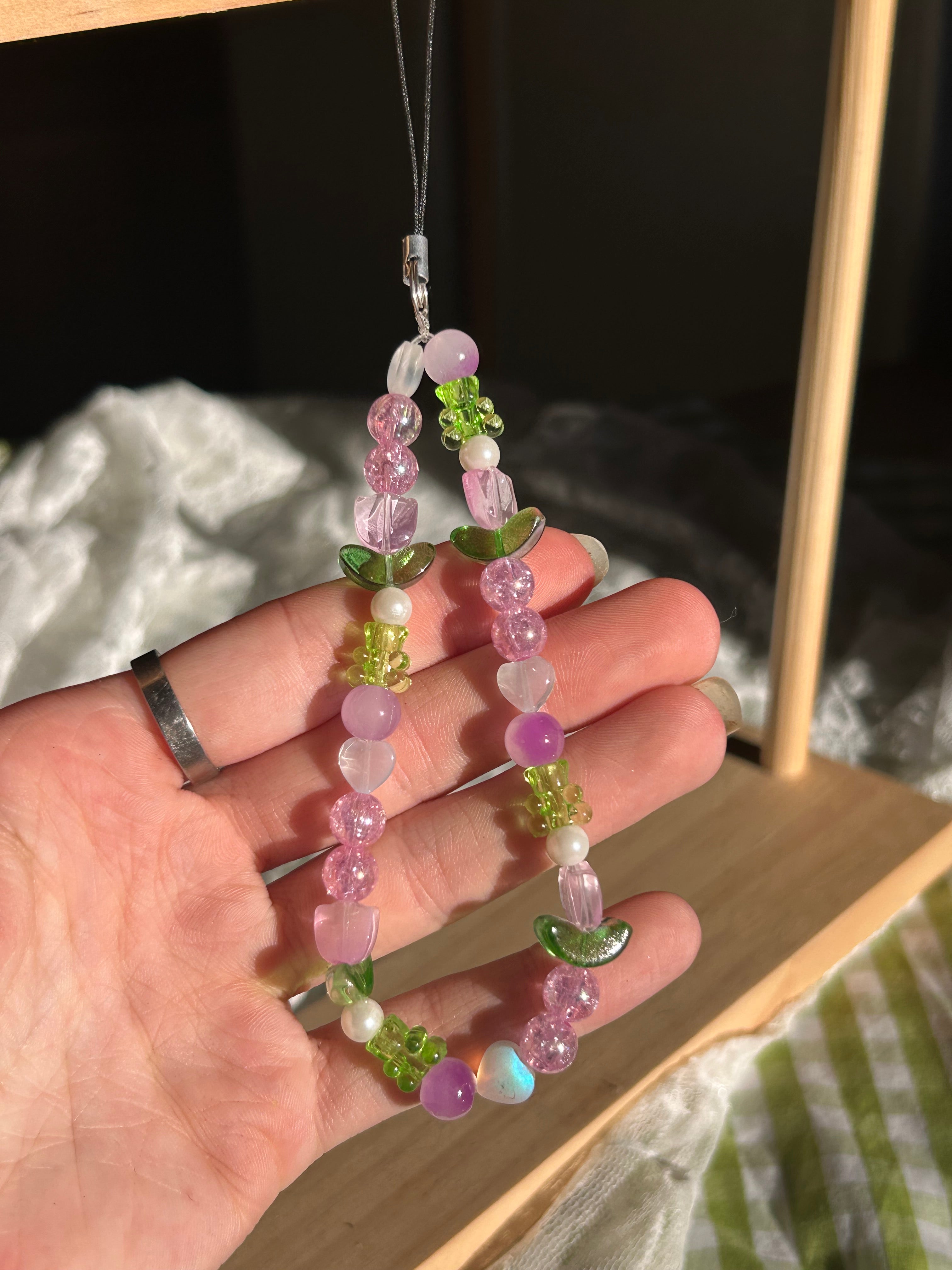 Bijou pour téléphone en perles