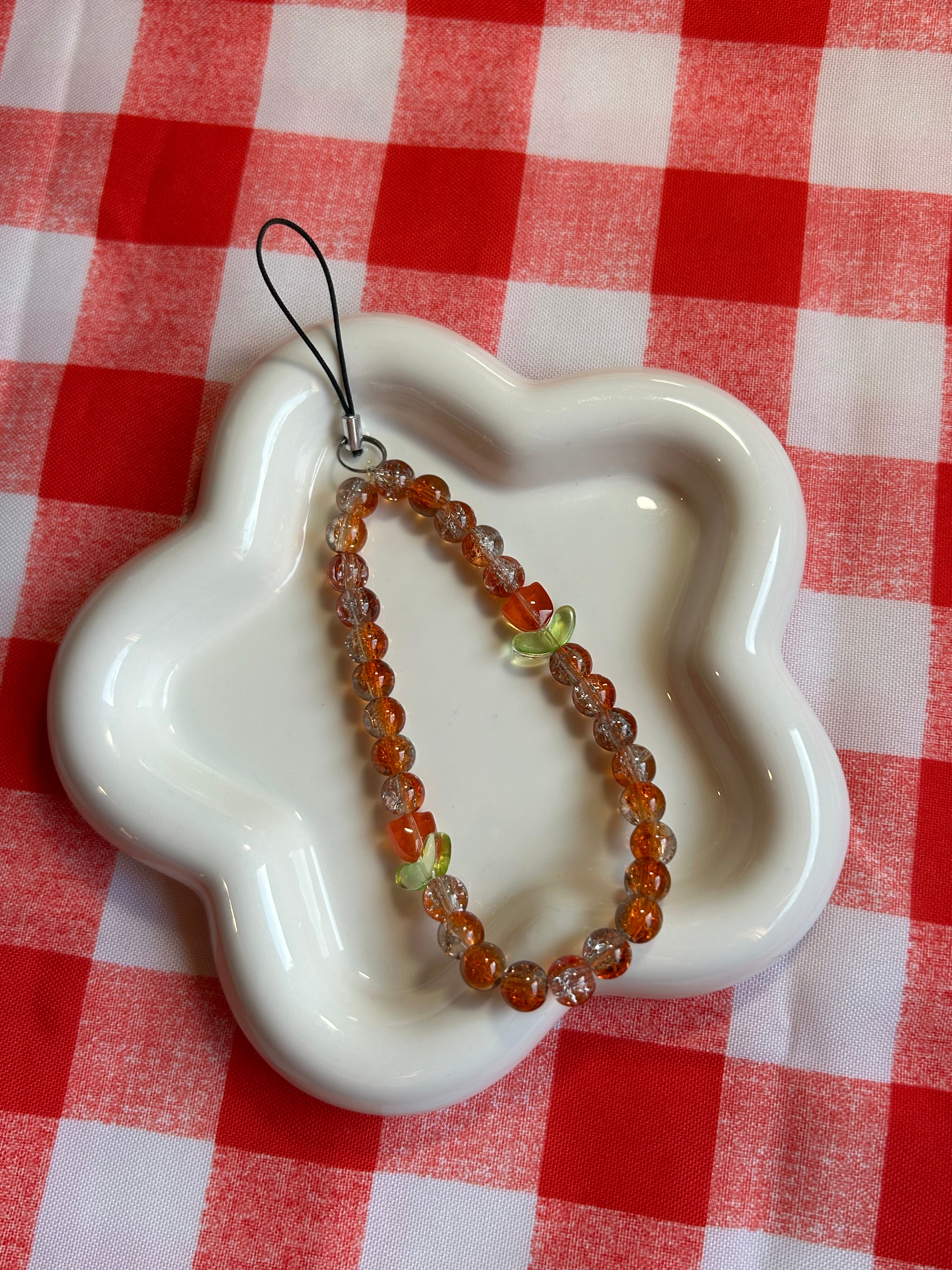 Bijou pour téléphone en perles