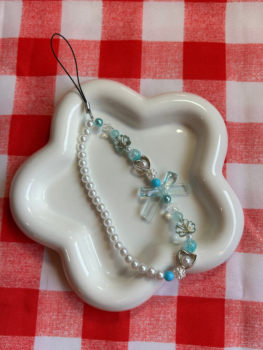 Bijoux pour téléphone en perles