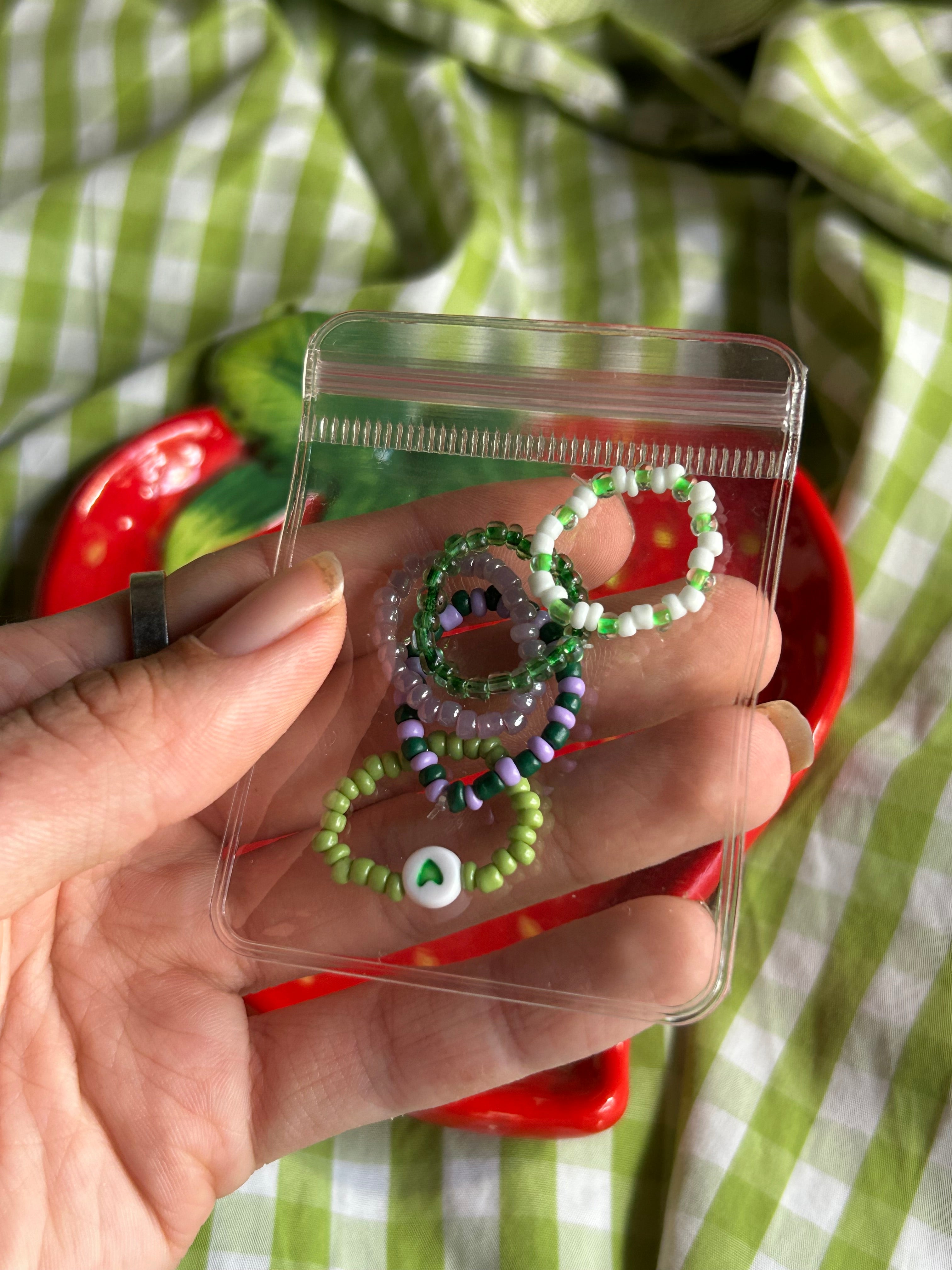 Bagues en perles