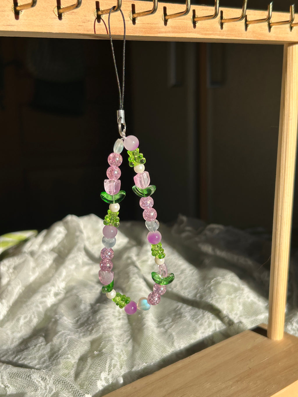Bijou pour téléphone en perles