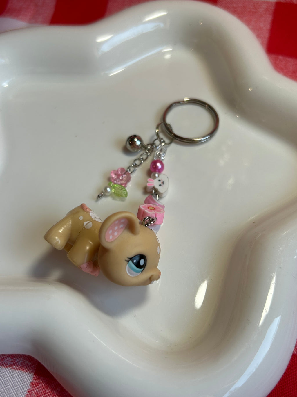 Petshop porte-clés en perles