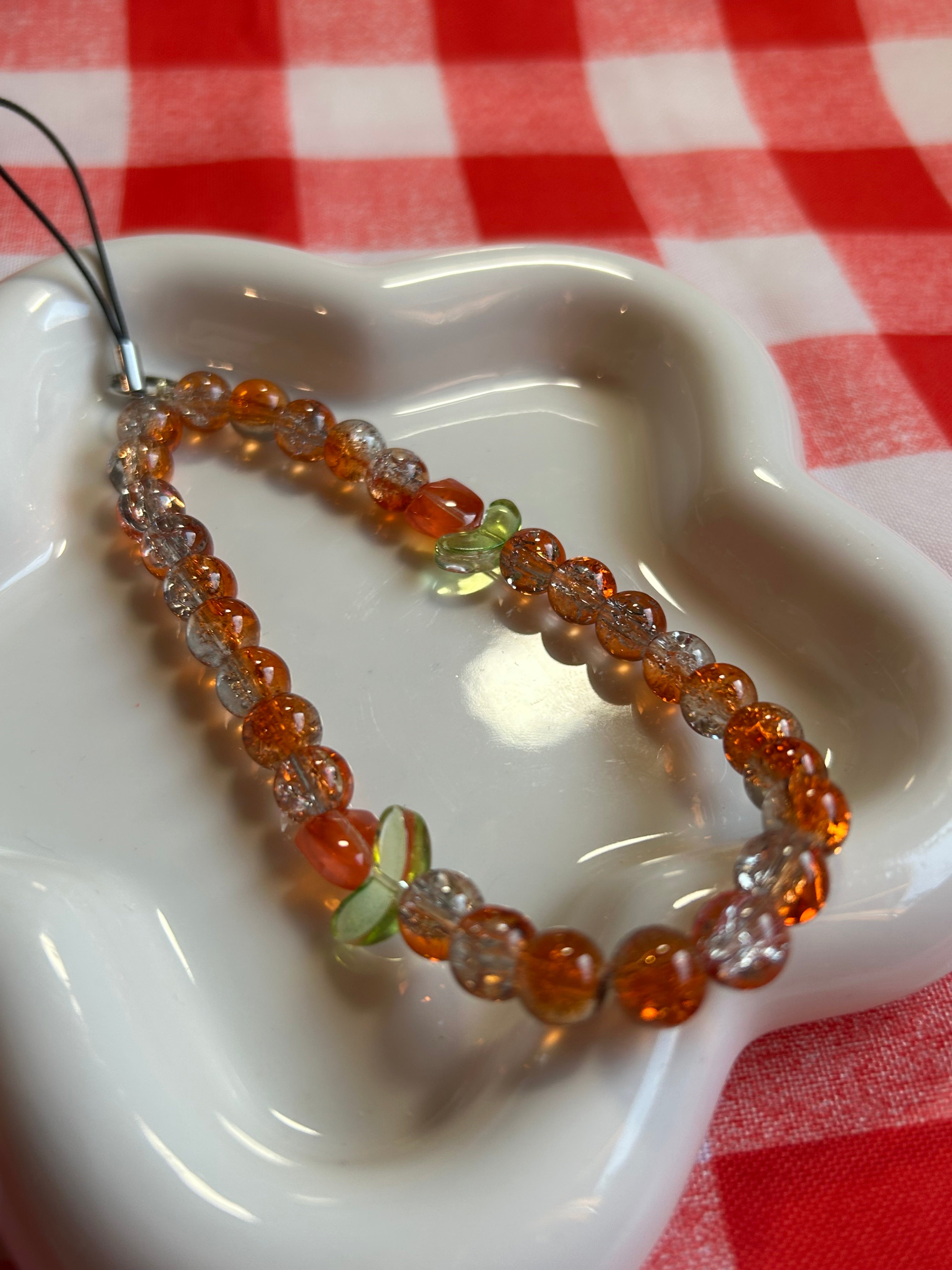 Bijou pour téléphone en perles