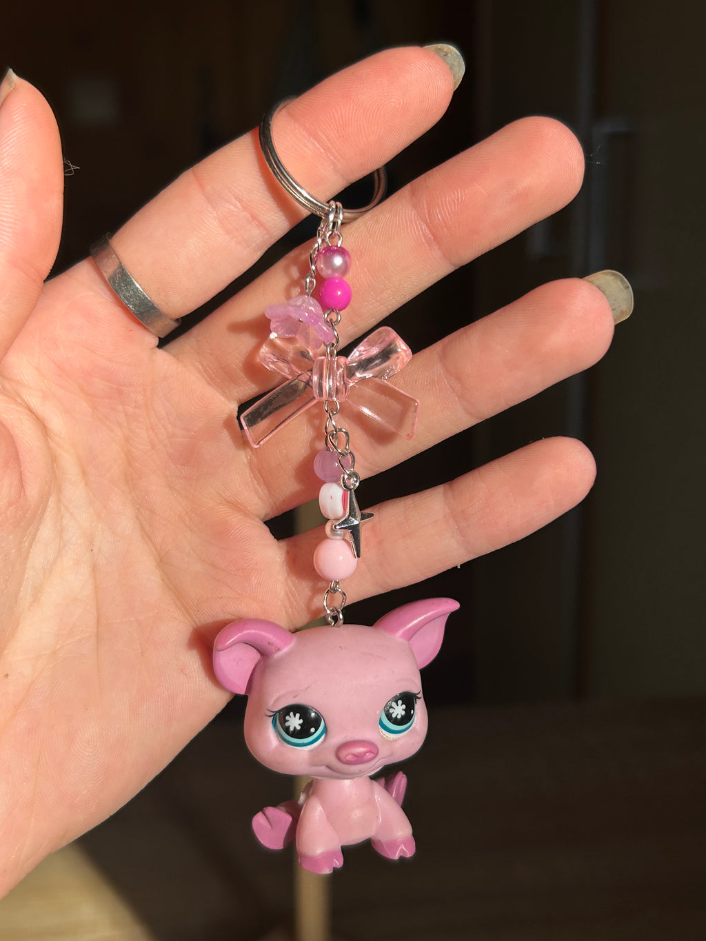 Petshop porte-clés en perles