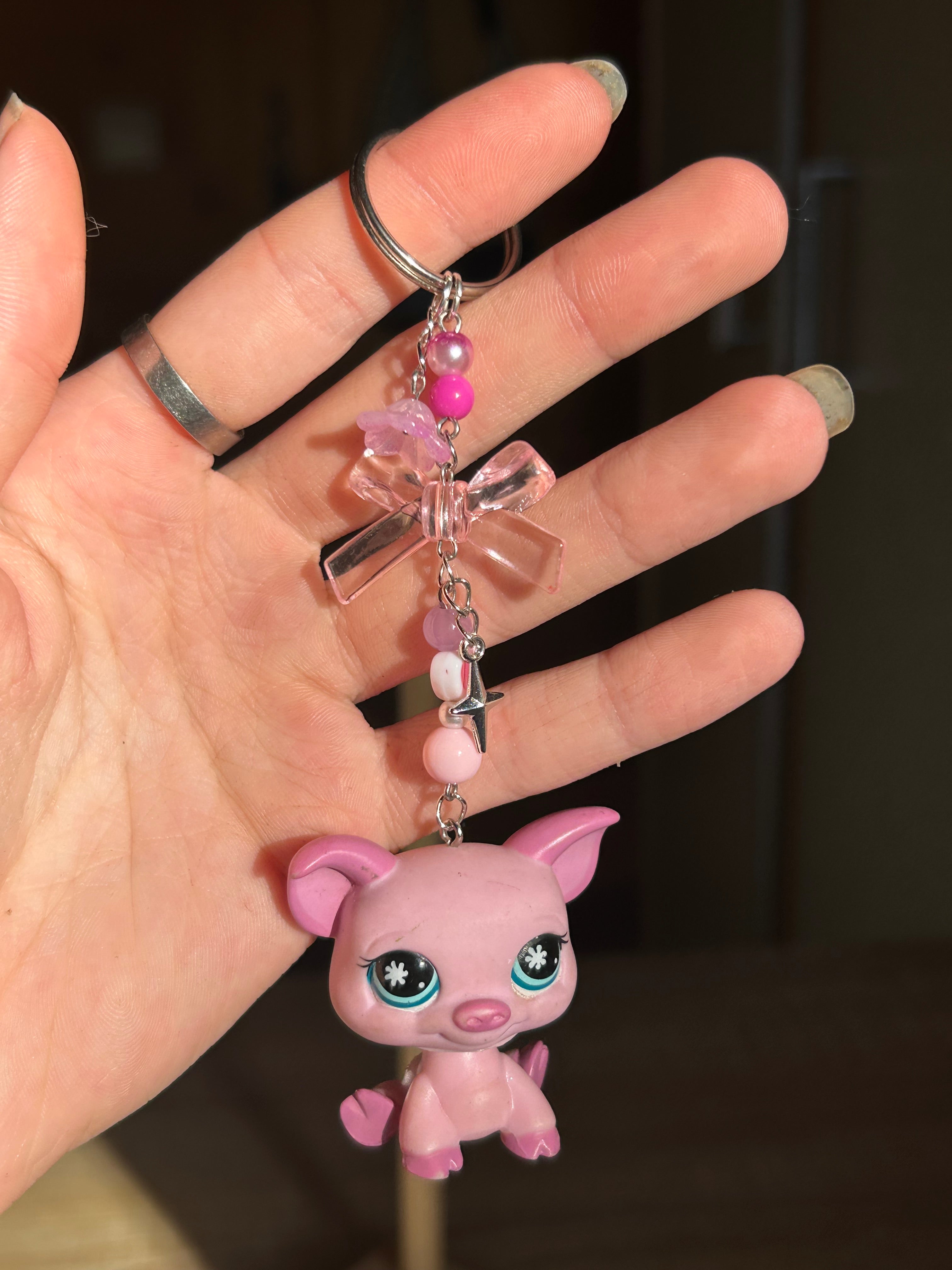 Petshop porte-clés en perles
