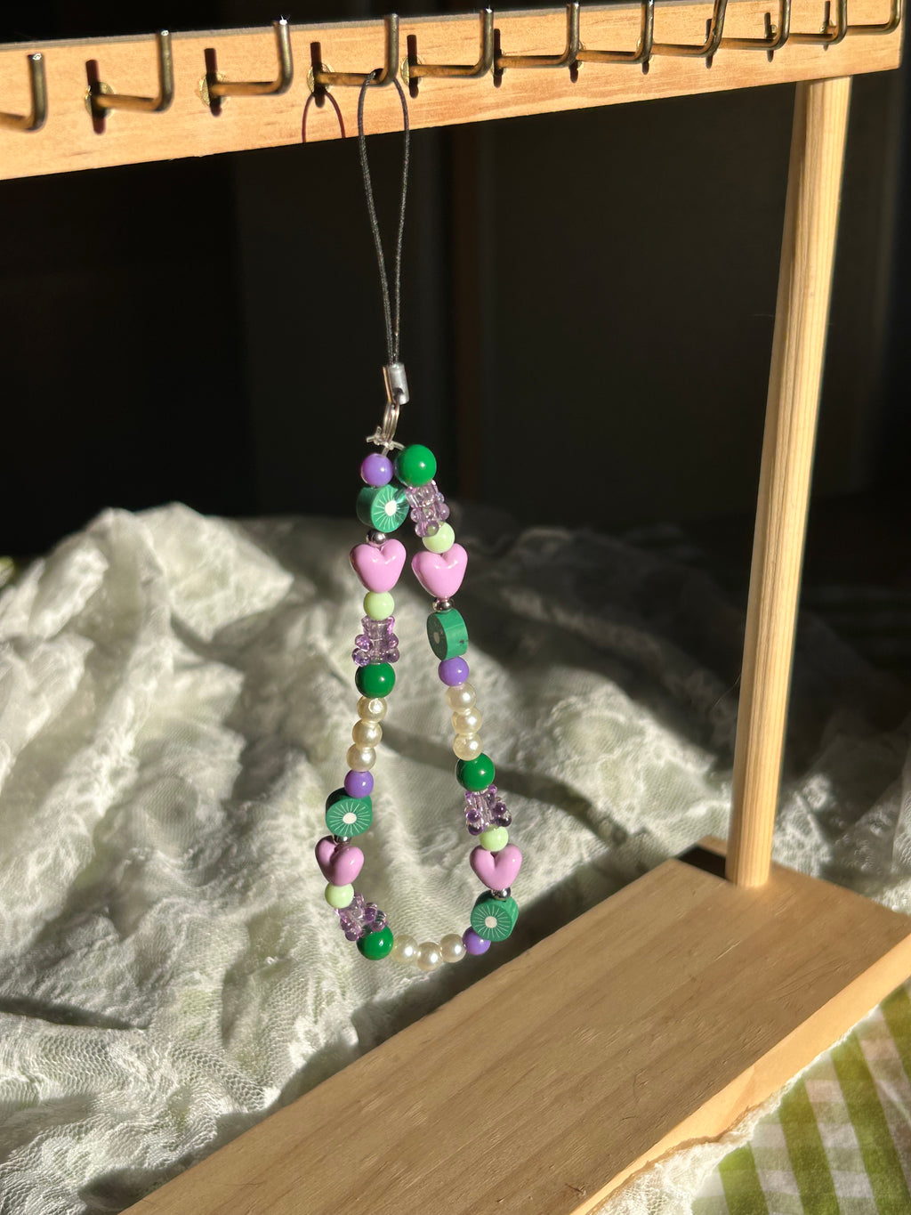 Bijou pour téléphone en perles