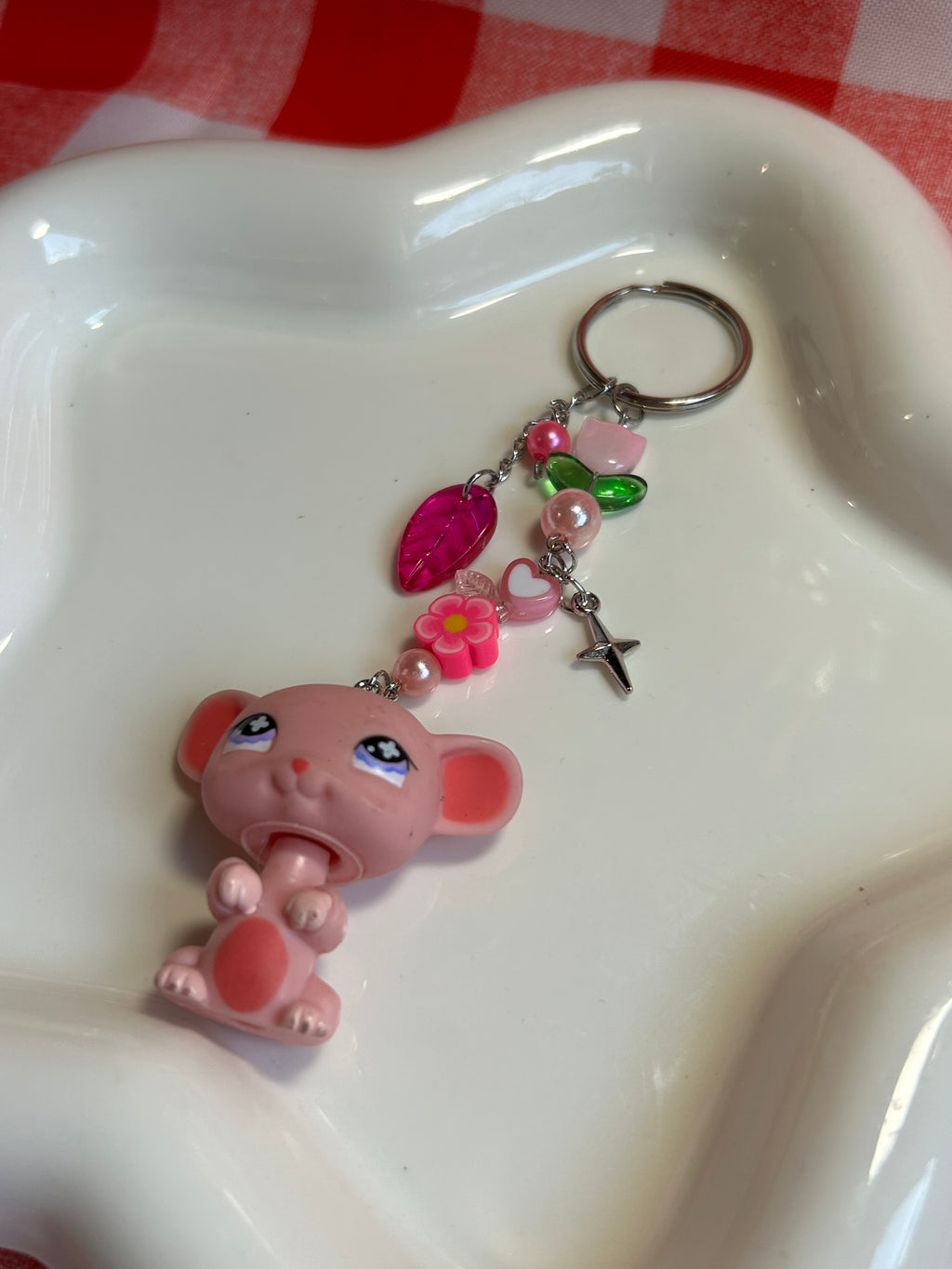 Petshop porte-clés en perles