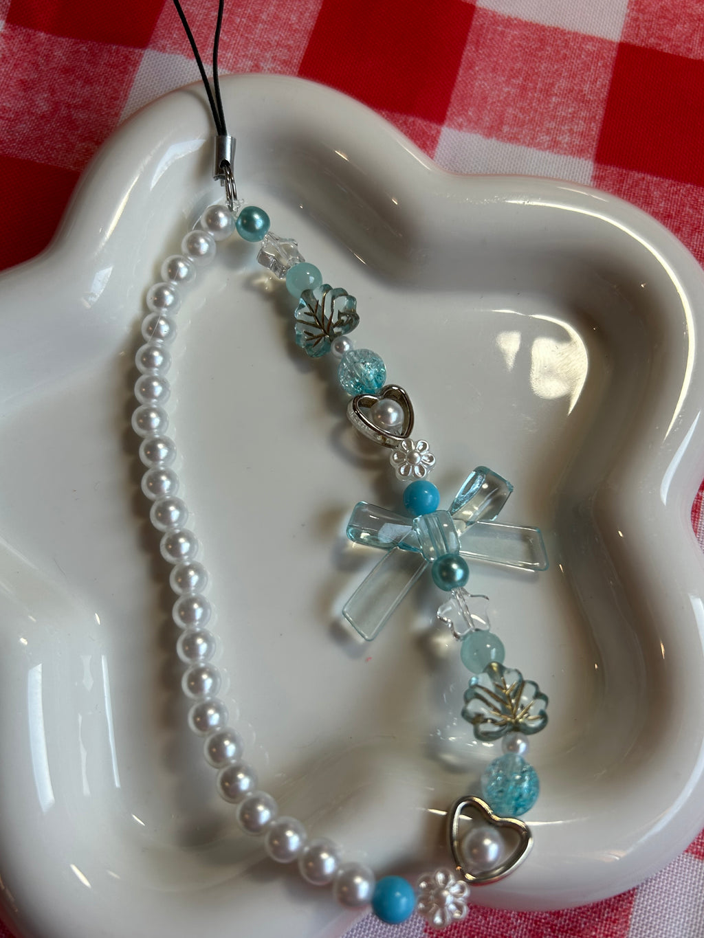 Bijoux pour téléphone en perles