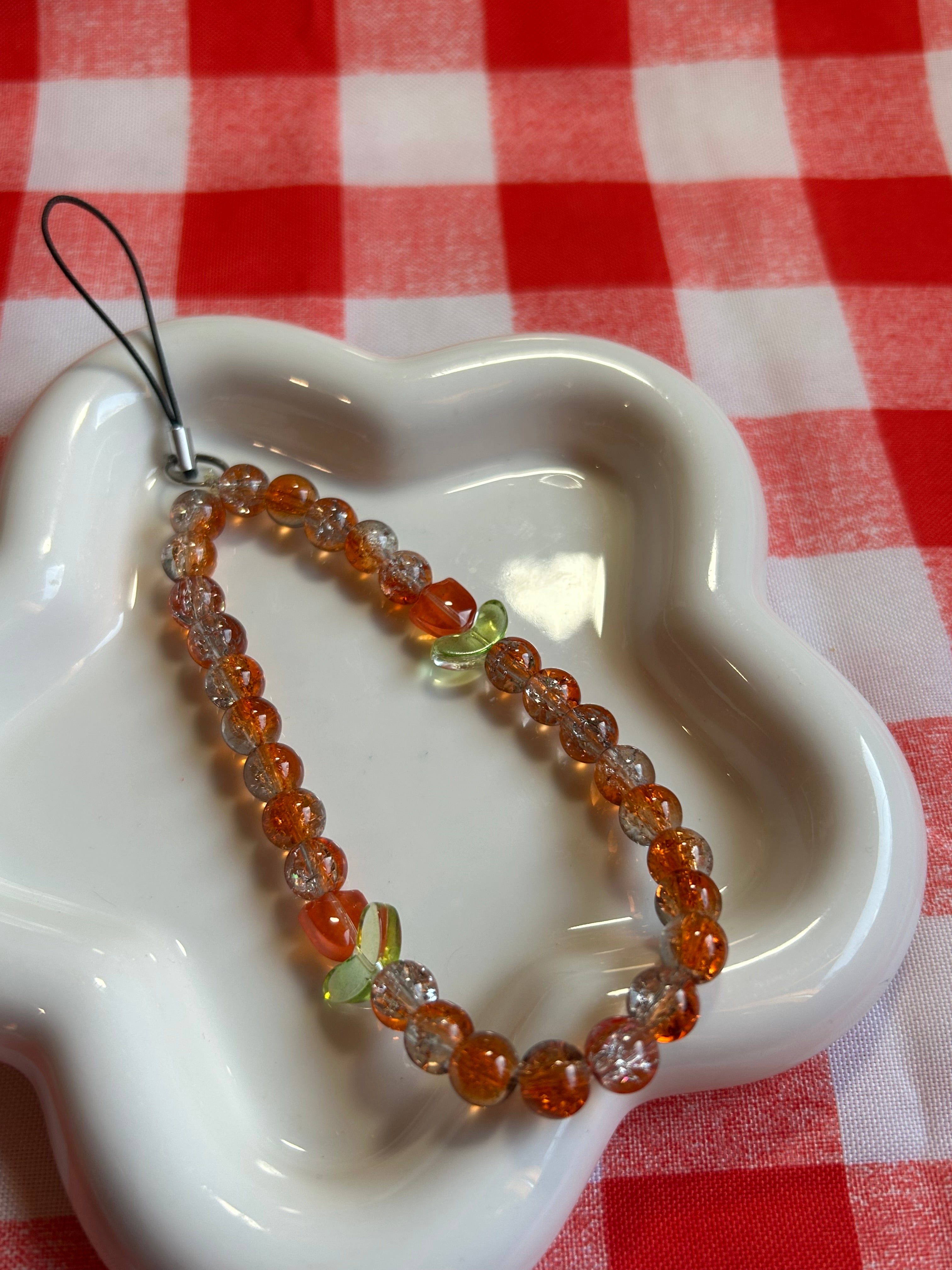 Bijou pour téléphone en perles