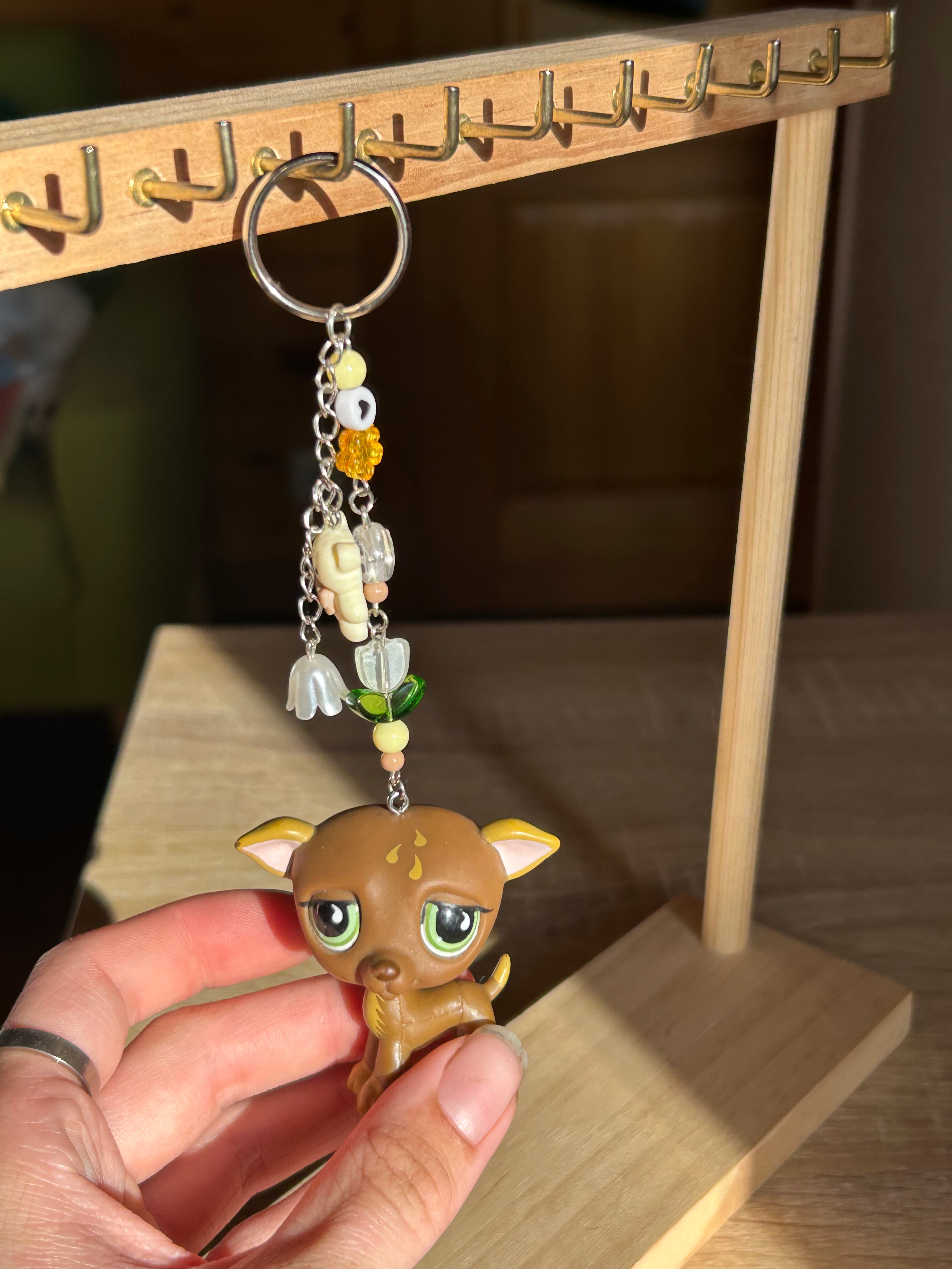 Petshop porte-clés en perles