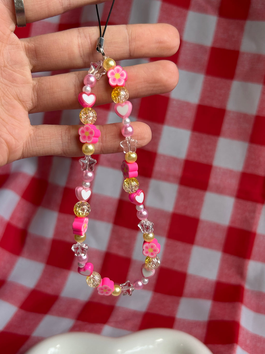 Bijou de téléphone en perles