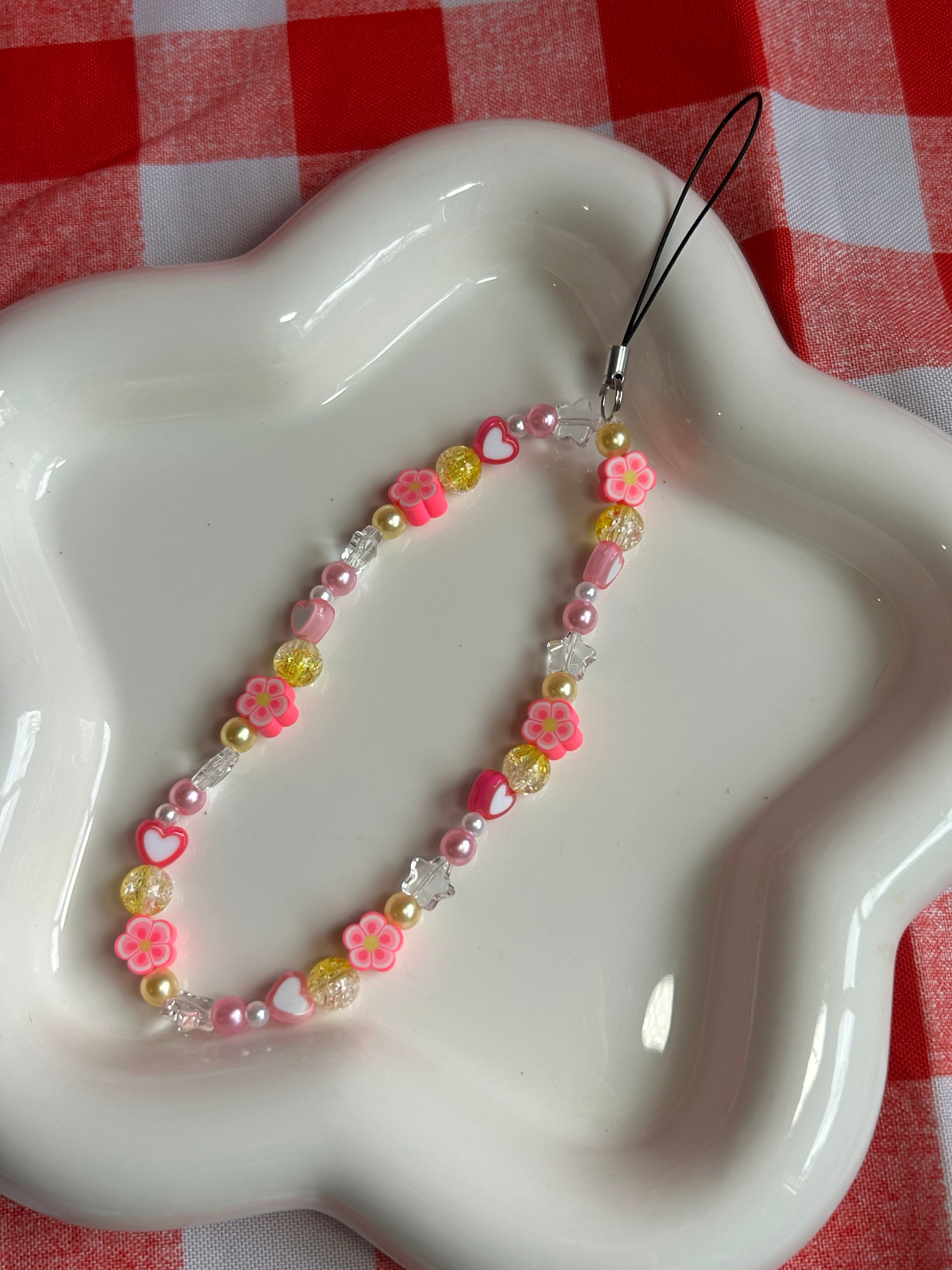 Bijou de téléphone en perles