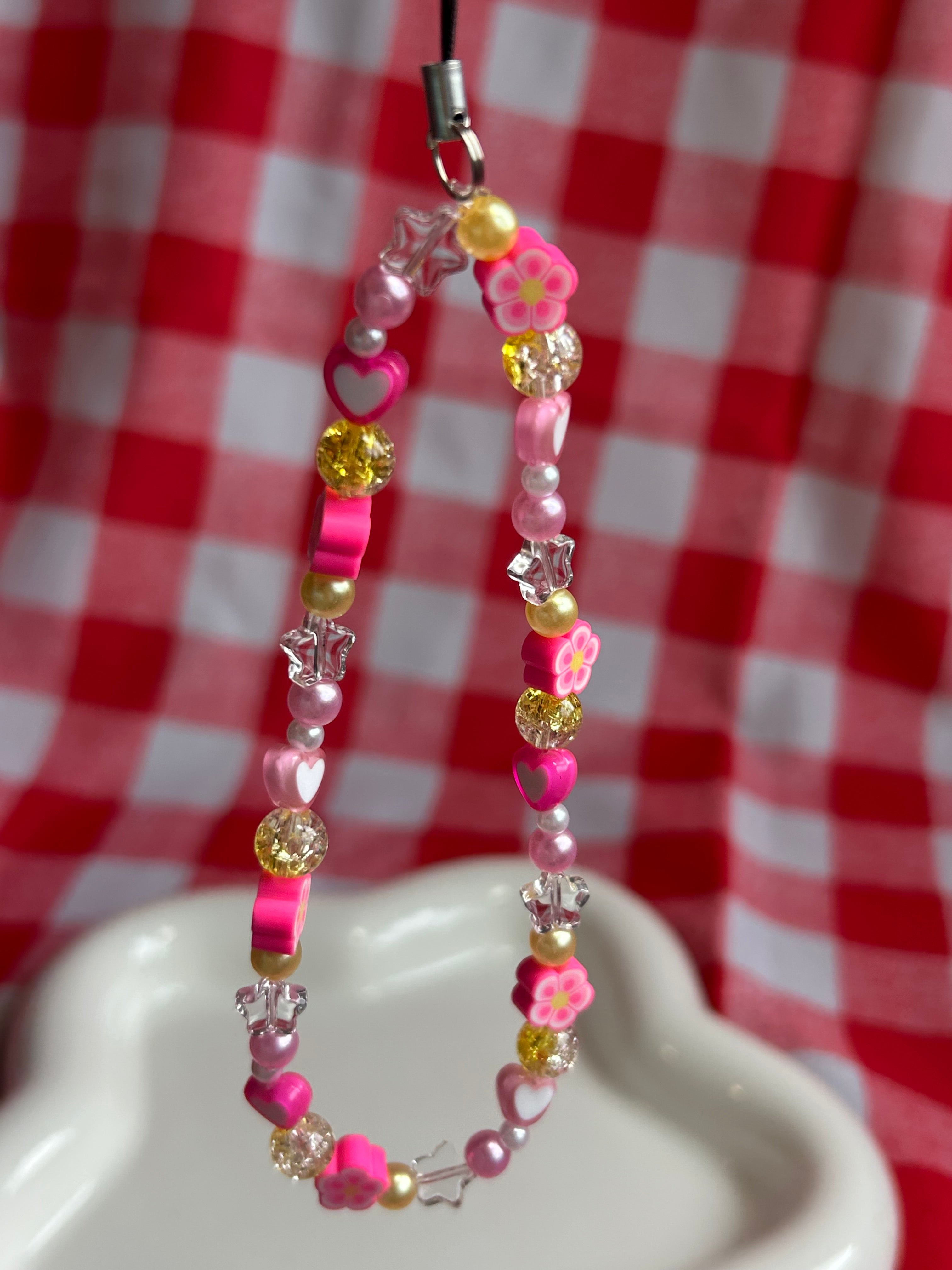 Bijou de téléphone en perles