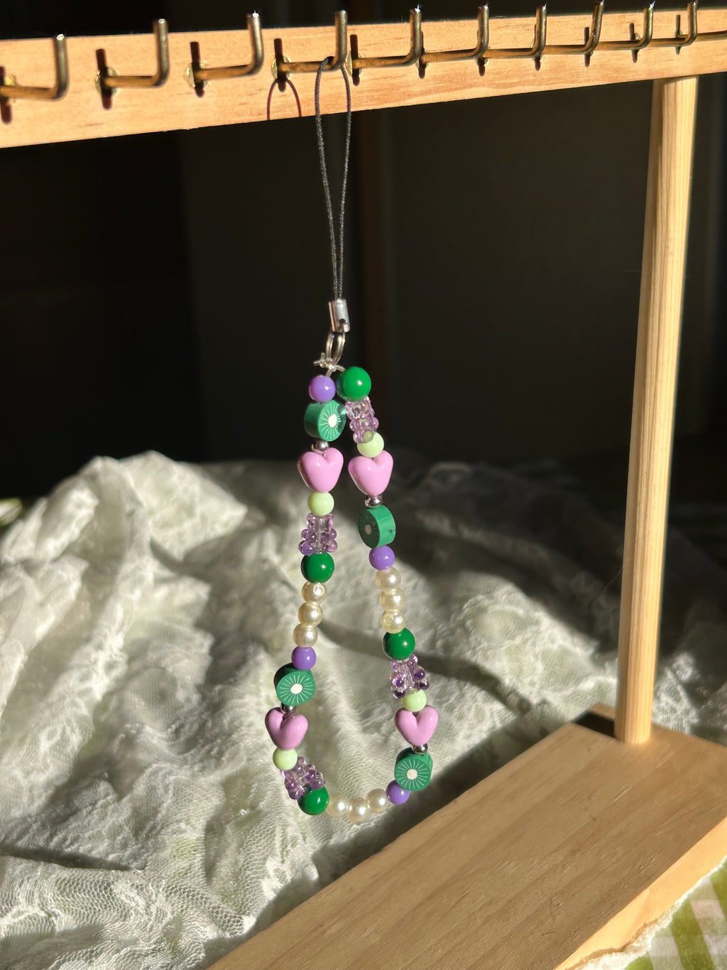 Bijou pour téléphone en perles