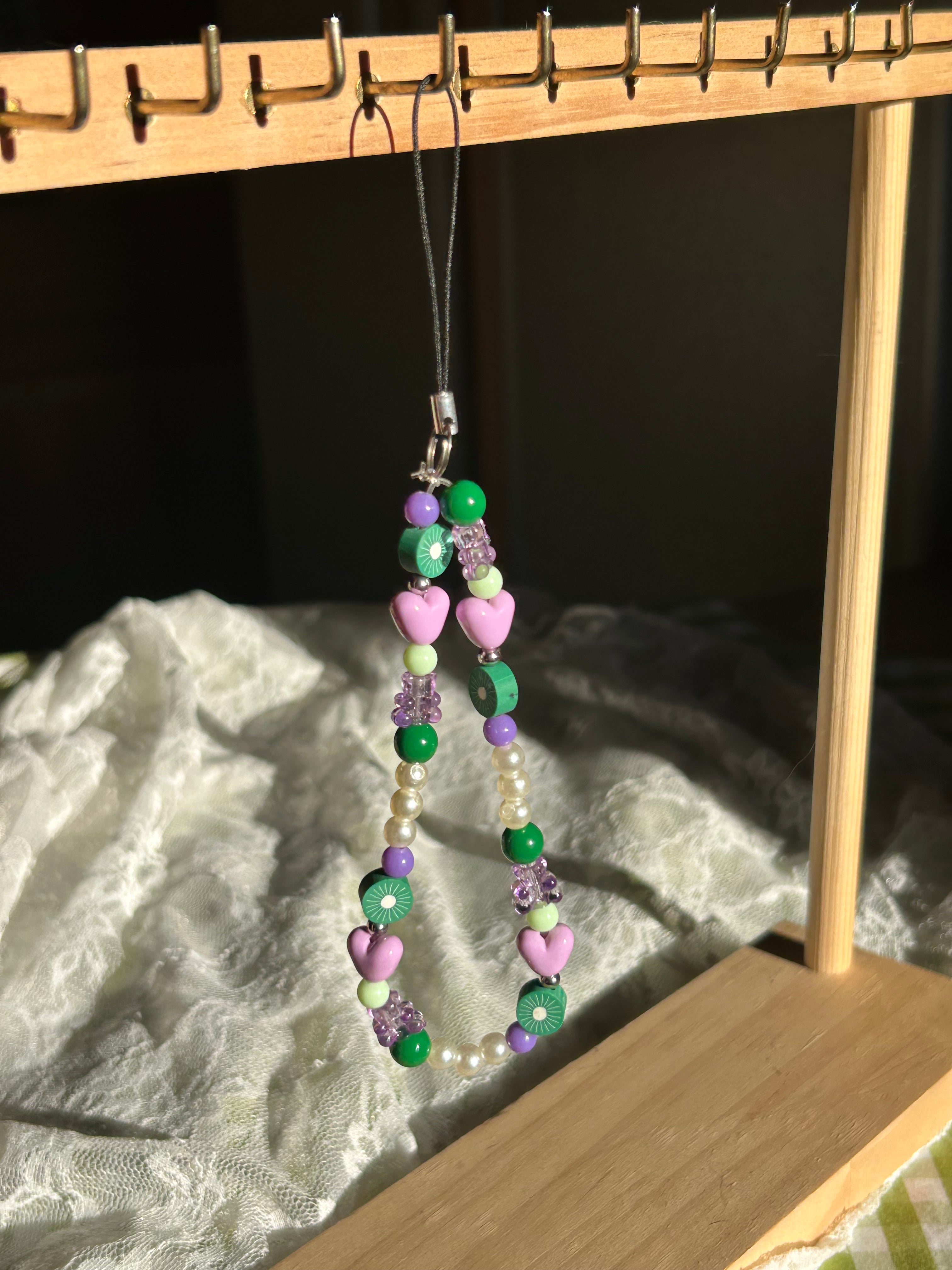 Bijou pour téléphone en perles