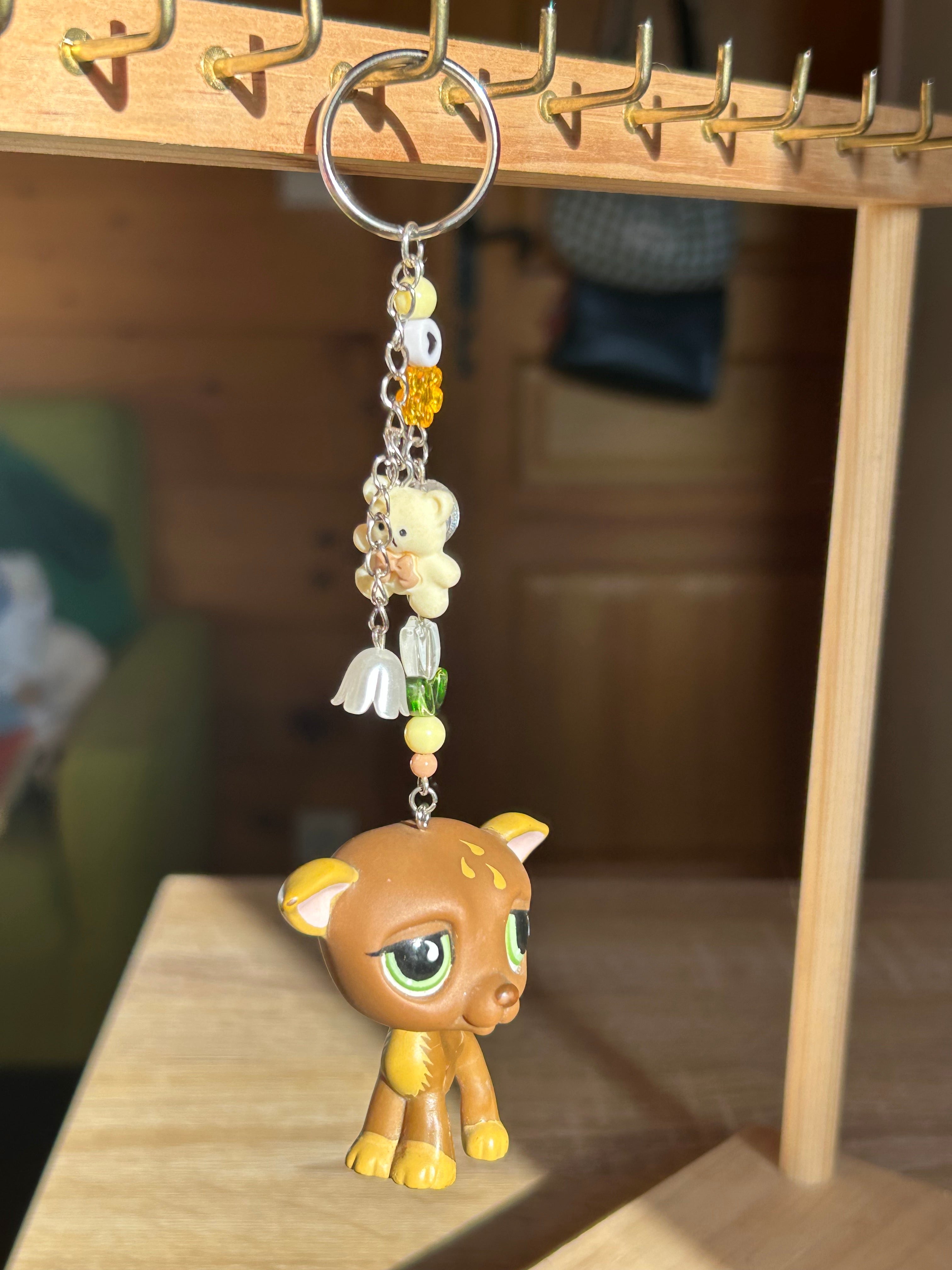 Petshop porte-clés en perles
