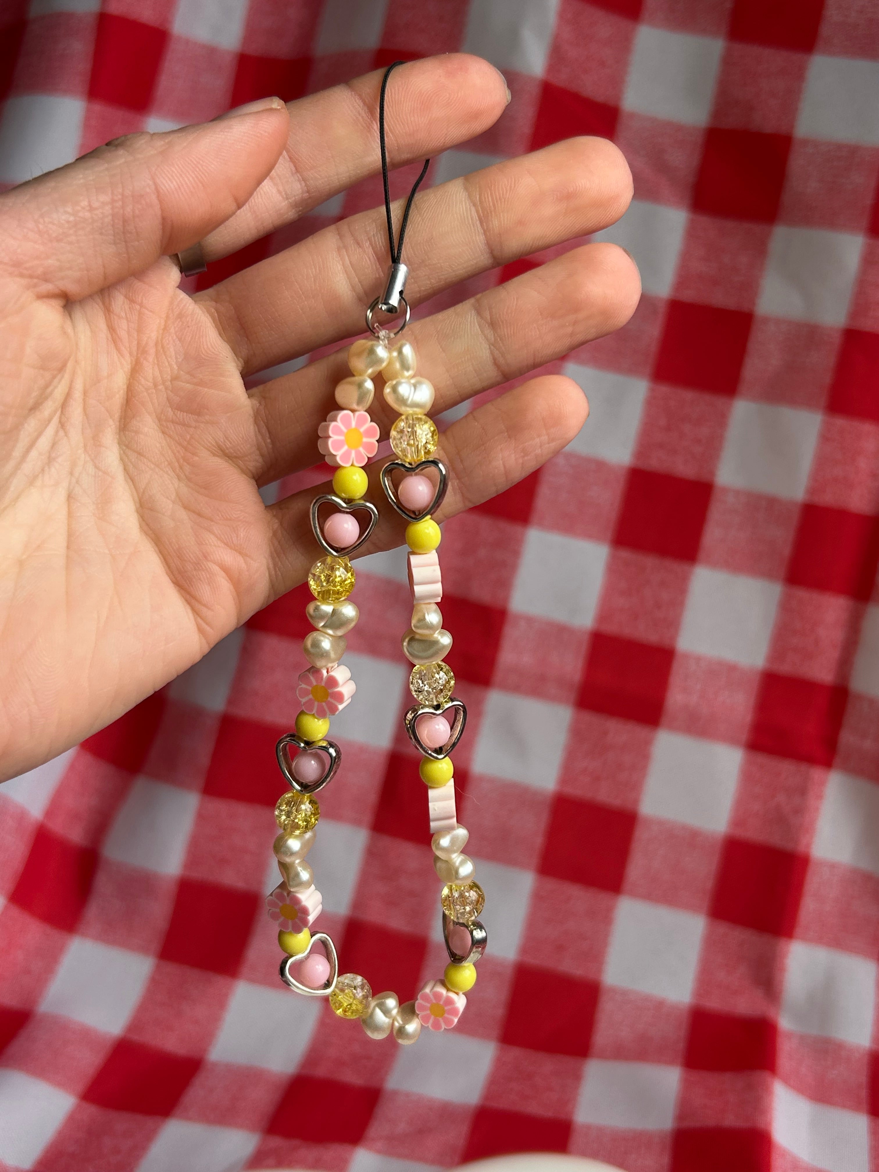 Bijou de téléphone en perles