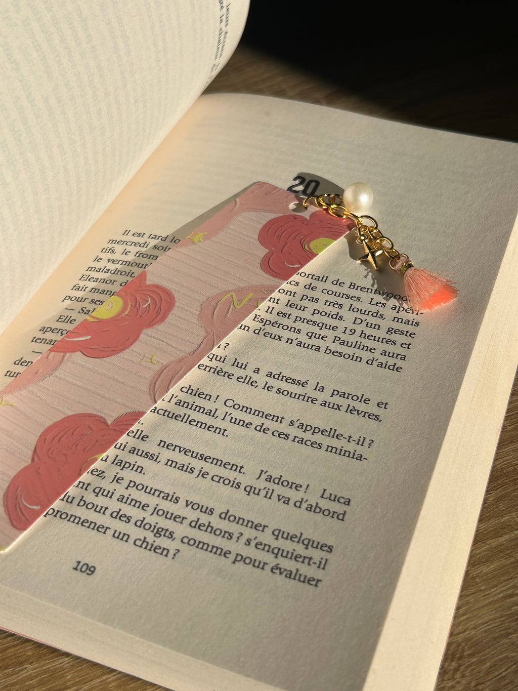 Marque pages avec breloque
