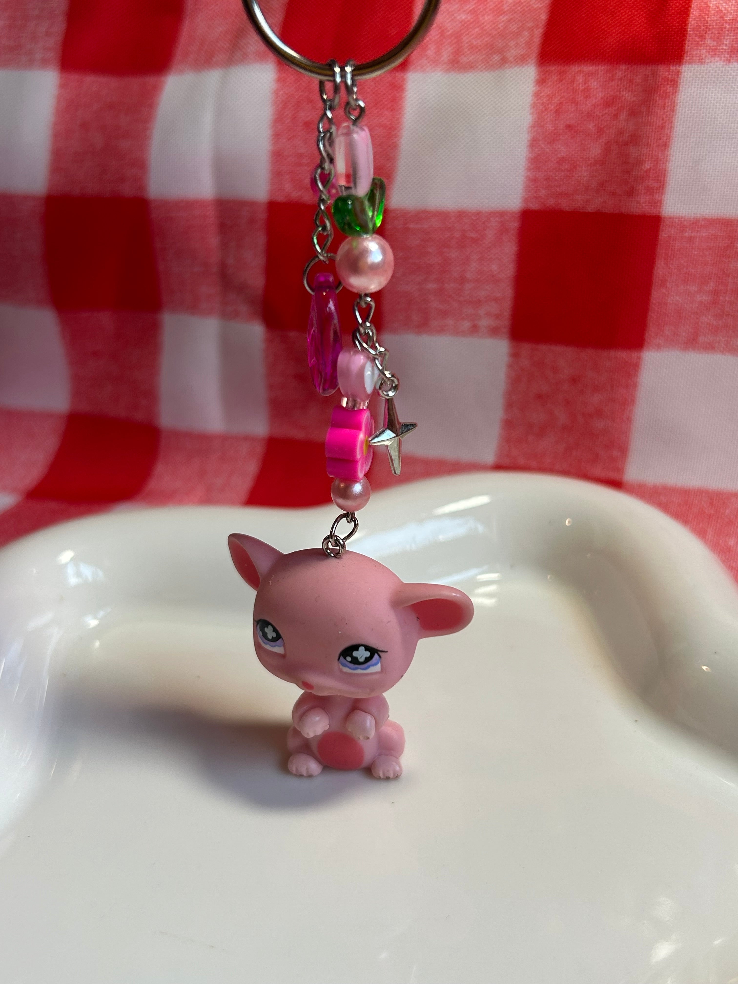 Petshop porte-clés en perles
