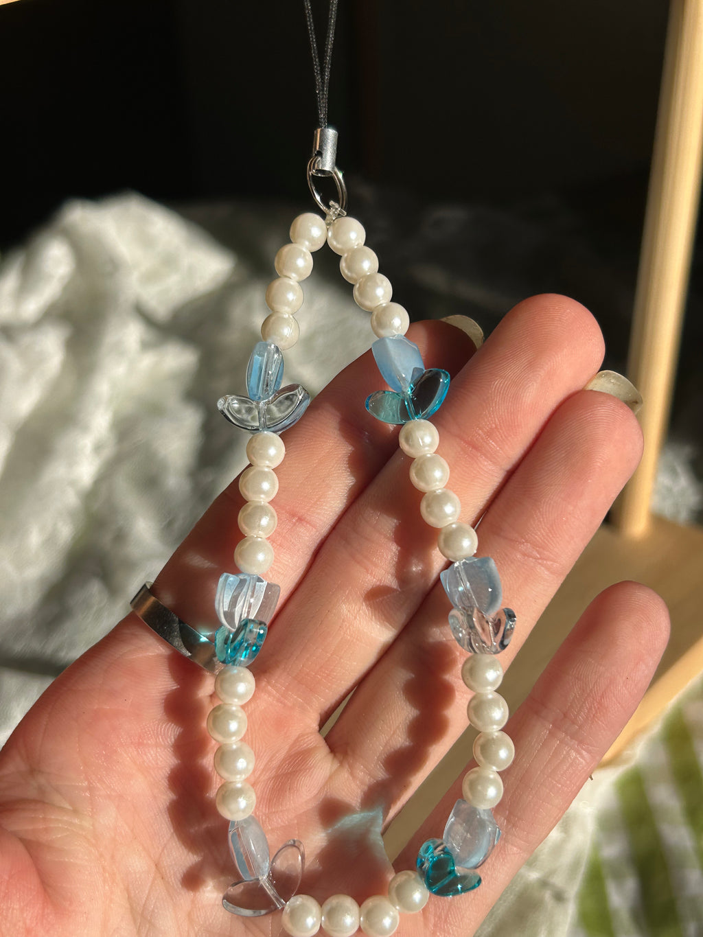 Bijou pour téléphone en perles
