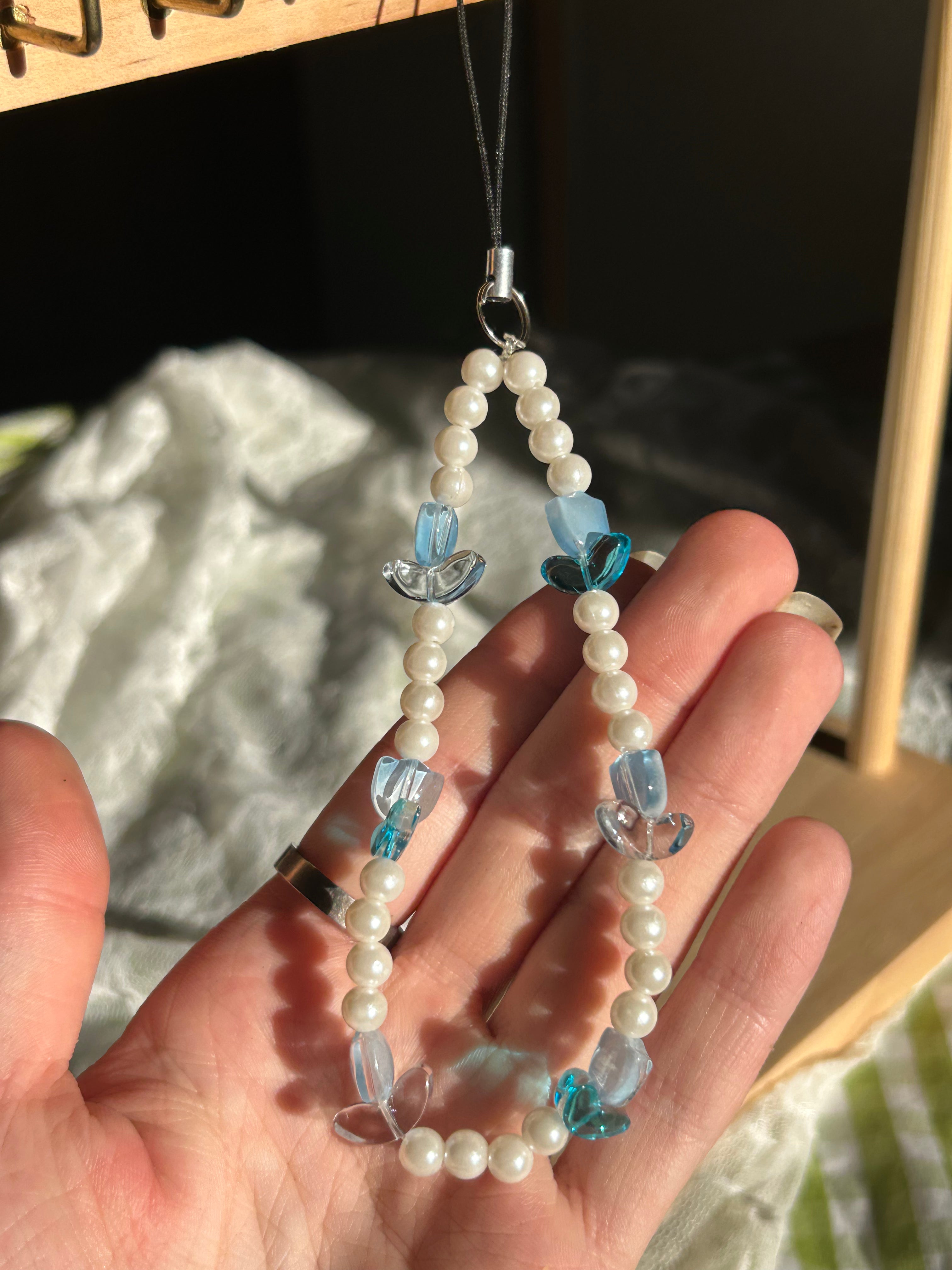 Bijou pour téléphone en perles